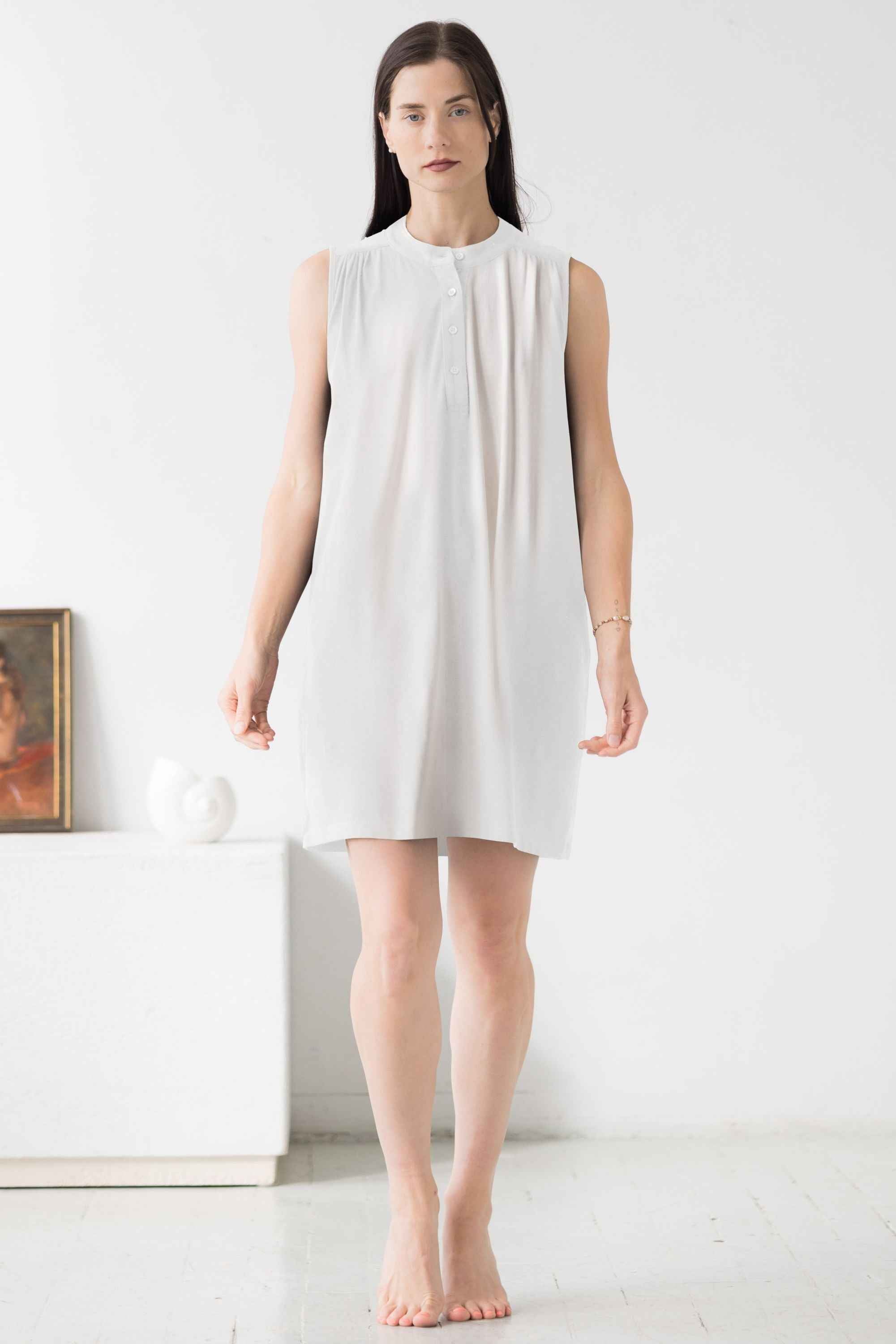 Aisha Relaxed Sleeveless Sleep Mini Tunic