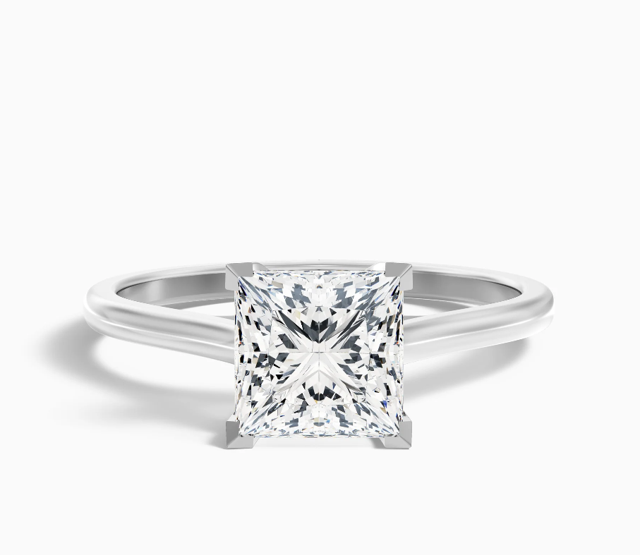 Amaya 1.5 Carat Princess Cut Solitaire Lab Grown Diamond Ring in Platinum (Additional Discount)