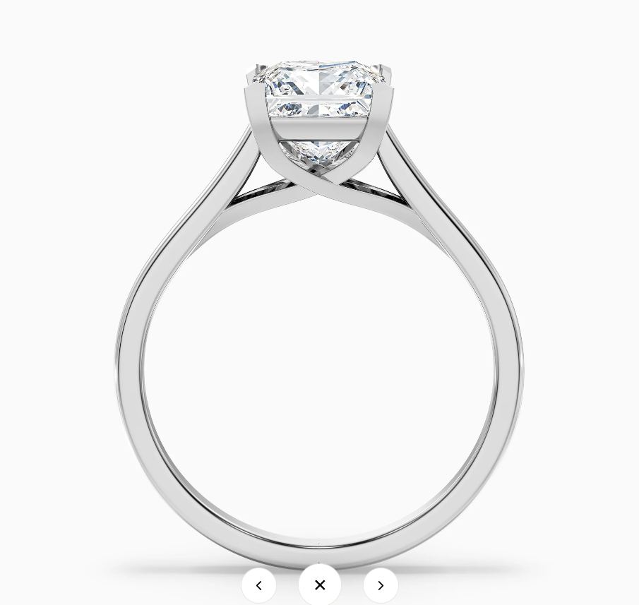 Amaya 1.5 Carat Princess Cut Solitaire Lab Grown Diamond Ring in Platinum (Additional Discount)