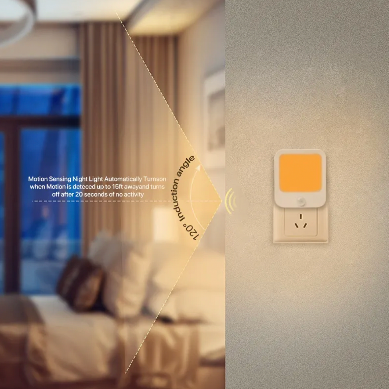 Nightlight - Motion Sensing Amber Circadian Friendly by DreamWalkerz
