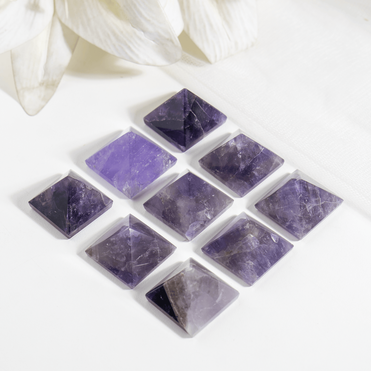 Amethyst Pyramids For Encourage and Clarity