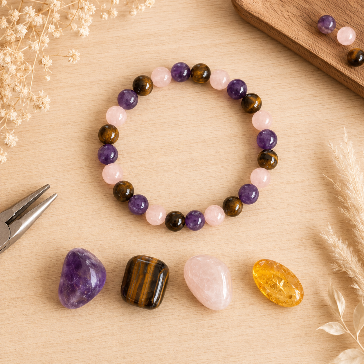 Calming ANXIETY Crystal Kit, Gemstone Tumble Kit, Anxiety Crystal Gift Set DestGlow