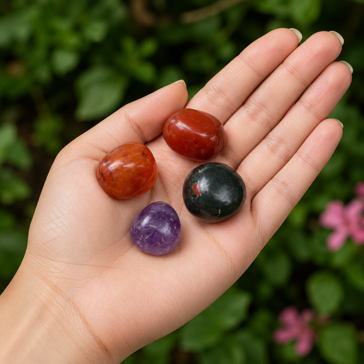 ARIES Zodiac Crystal Kit, Aries Birthstones Tumbled Stones Set, Aries Stones Gifts DestGlow