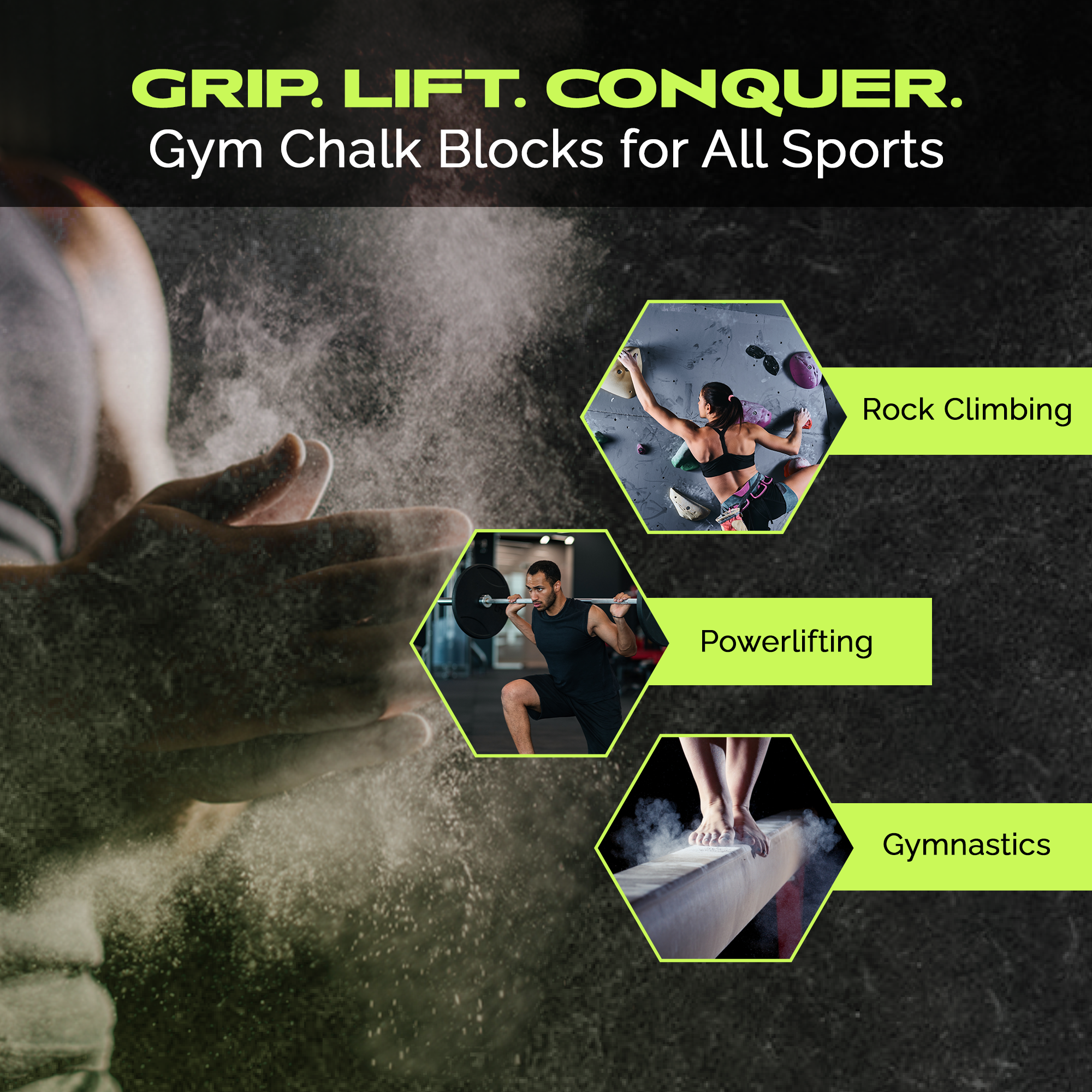 Premium Magnesium Block Chalk – Lab‑tested. Rugged. Ready for real workouts.