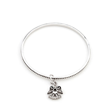 Solitaire Angel Charm Bangle DestGlow