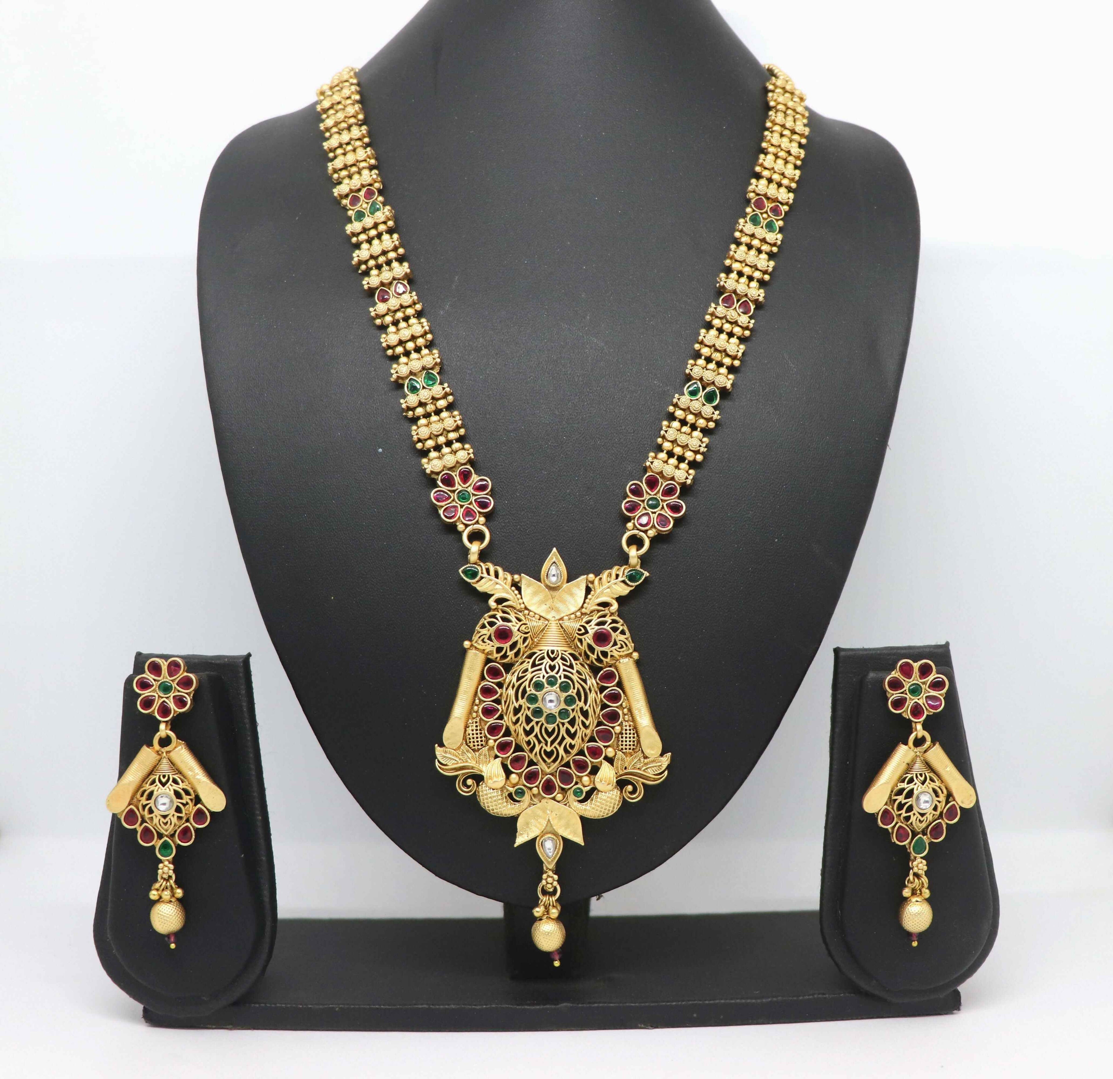 Joban Fashion Brass With Rajwadi Polish Necklace Set