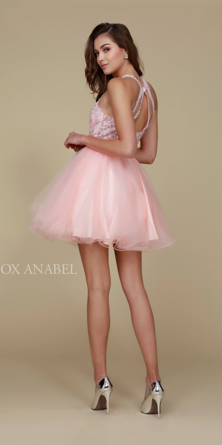 CLEARANCE - Nox Anabel B652 Short Dress Poofy A-Line Tulle Skirt (Size Small) by DiscountDressShop