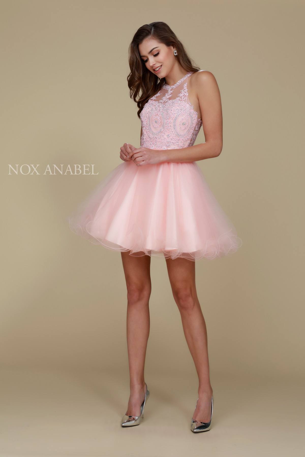 CLEARANCE - Nox Anabel B652 Short Dress Poofy A-Line Tulle Skirt (Size Small) by DiscountDressShop