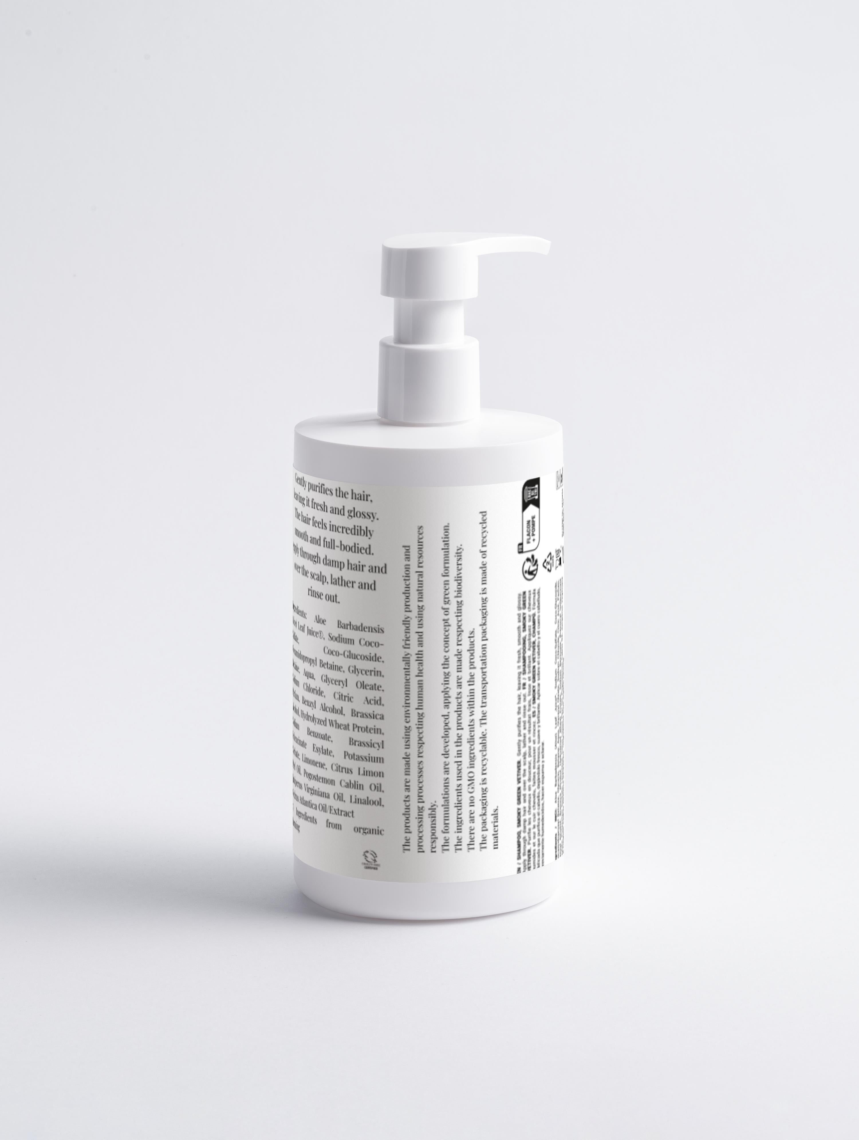 Glossy Smoky Green Vetiver Shampoo by TruSelf Organics