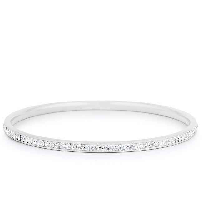 Simple Plated Finish Crystal Bangle DestGlow