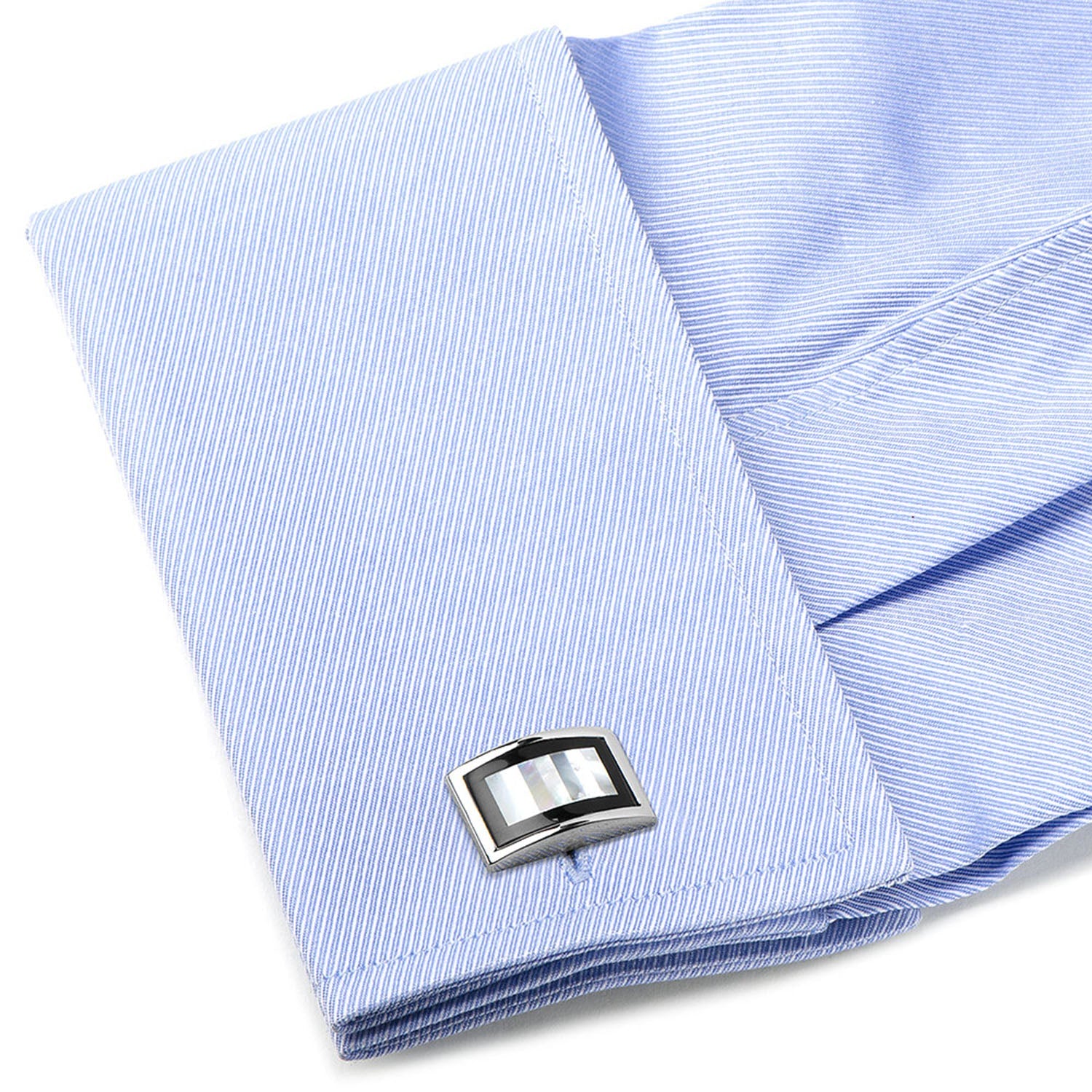Onyx and Mother of Pearl Key Cufflinks by Cufflinks.com