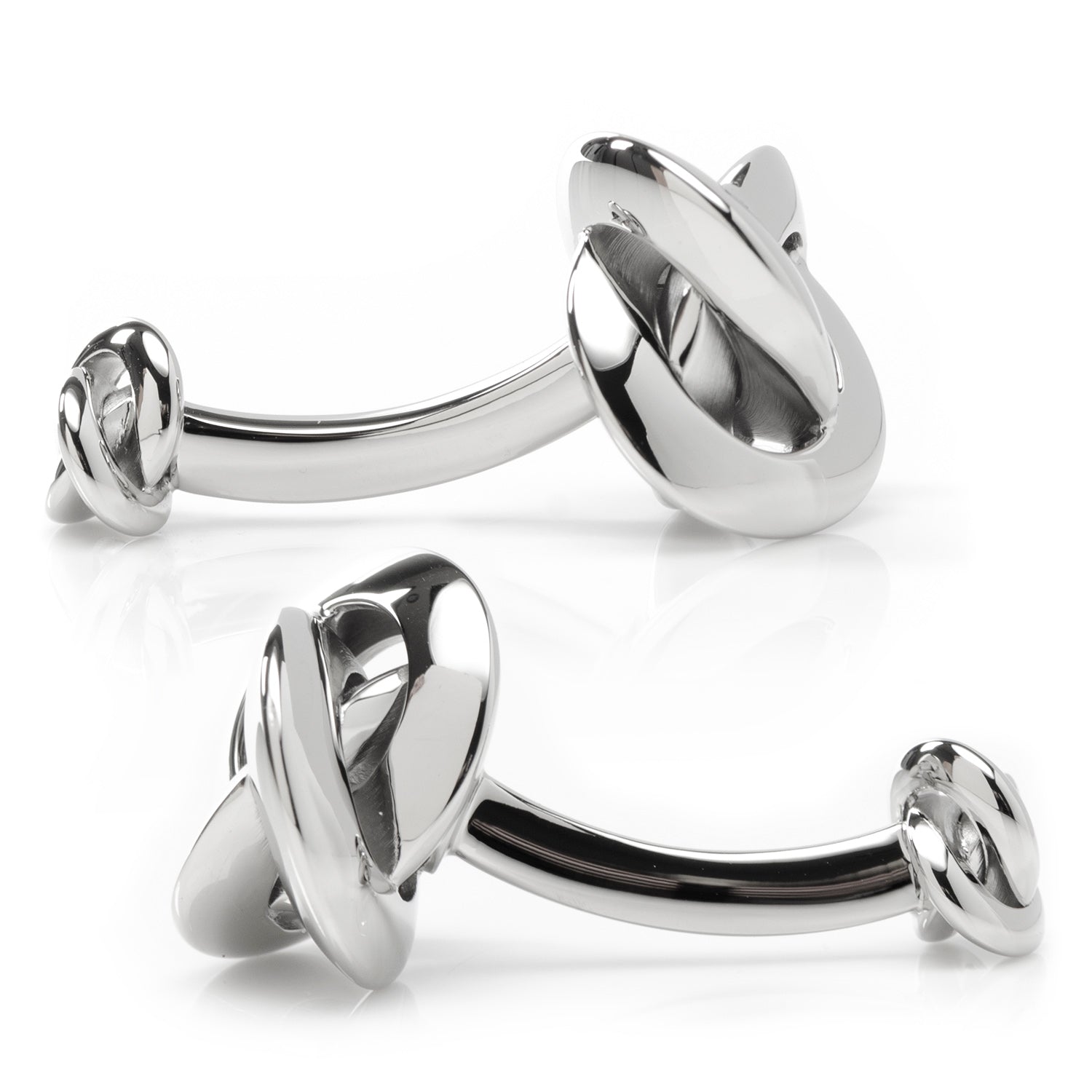 Double Sided Silver Knot Cufflinks by Cufflinks.com