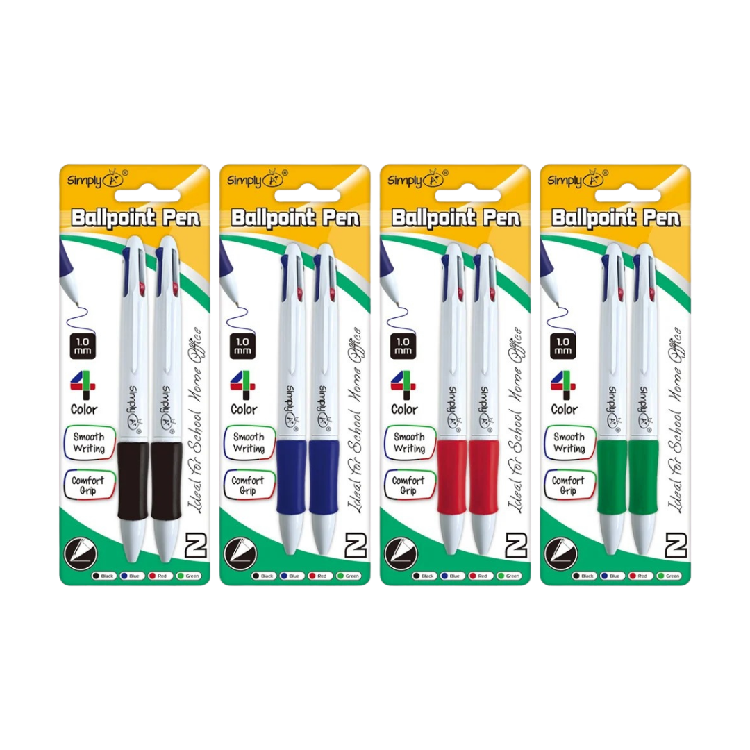 Bolígrafos Ballpoint 2?pk 4 colores DestGlow