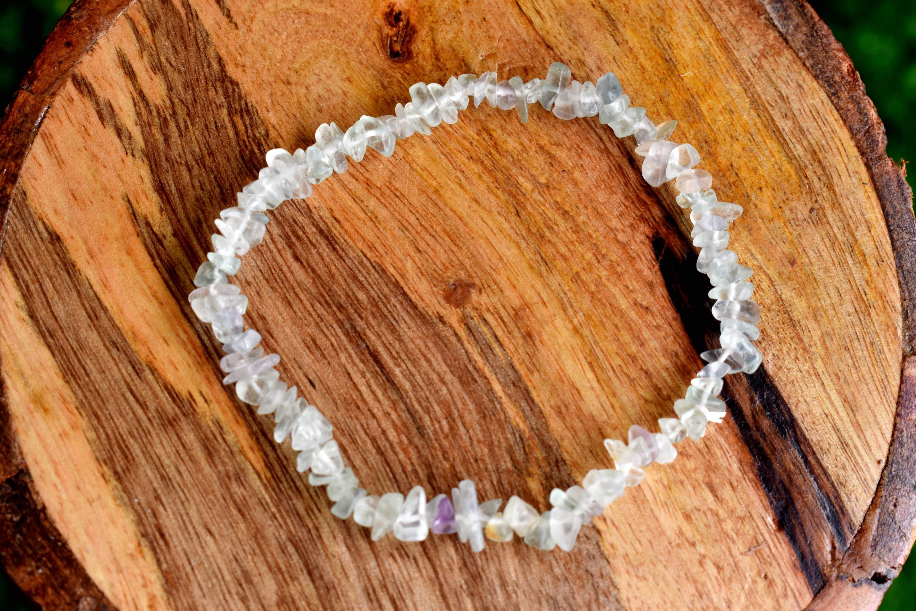 Natural Multi Fluorite Chip Bracelets, Loose Crystal Gemstone Chip Bracelets ~ Healing Chip Bracelet DestGlow