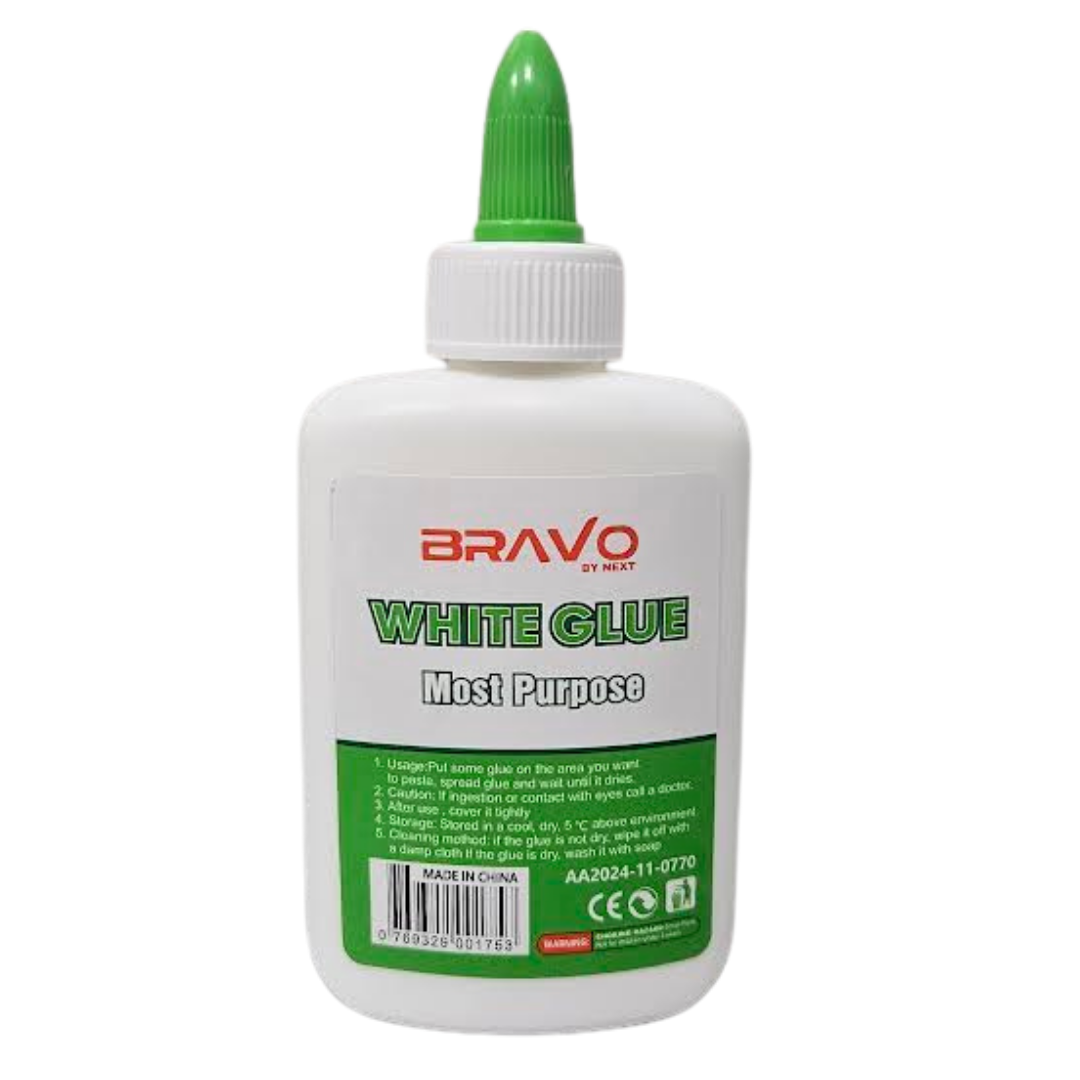 Pega blanca de escuela Bravo by Next 4oz Tamano estandar DestGlow