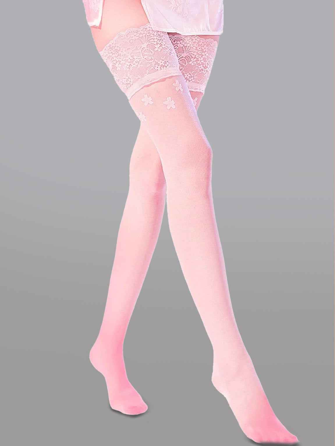 Flower Lace High Stockings