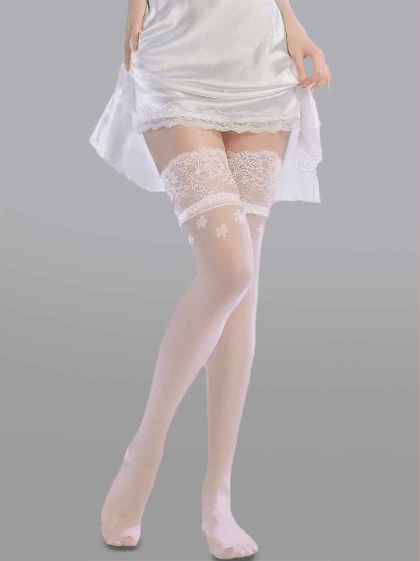 Flower Lace High Stockings