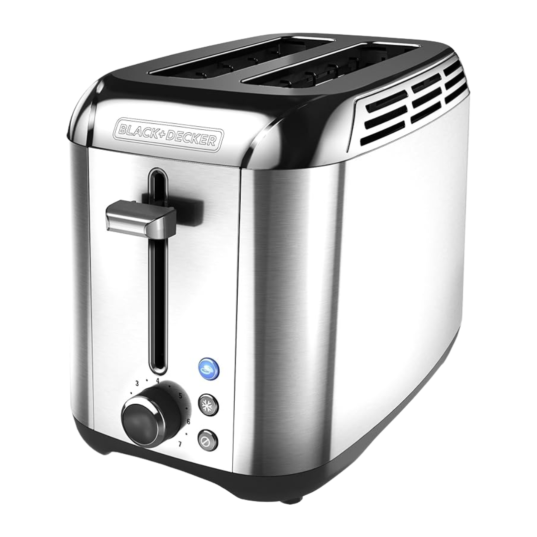 Black?+?Decker 2 Slice Stainless Steel Toaster DestGlow