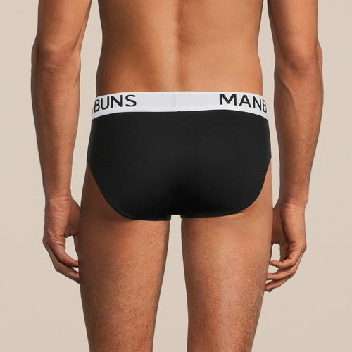 Men's Classic Black Brief Underwear - Comfortable Cotton Blend (Size XL)