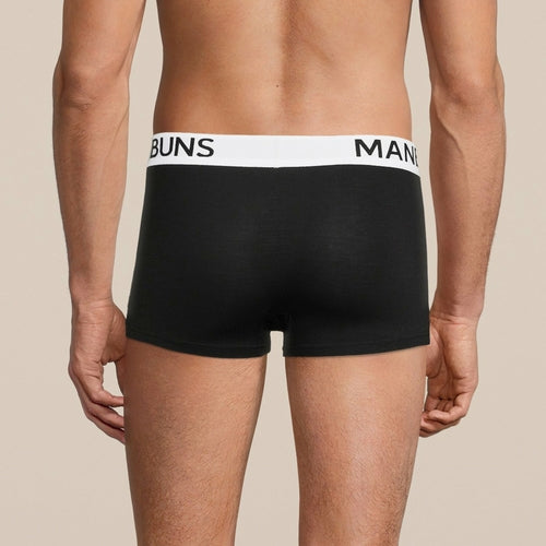 Men's Classic Black Boxer Trunk Underwear - Performance Microfiber (Size XL)