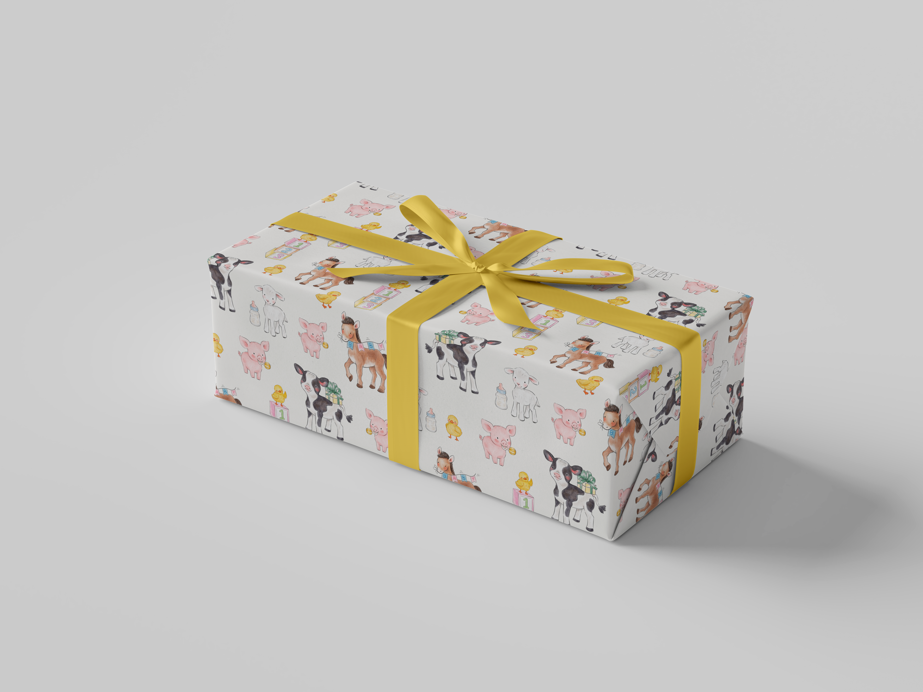 Barnyard Baby Bash Gift Wrap by Deck & Adorn