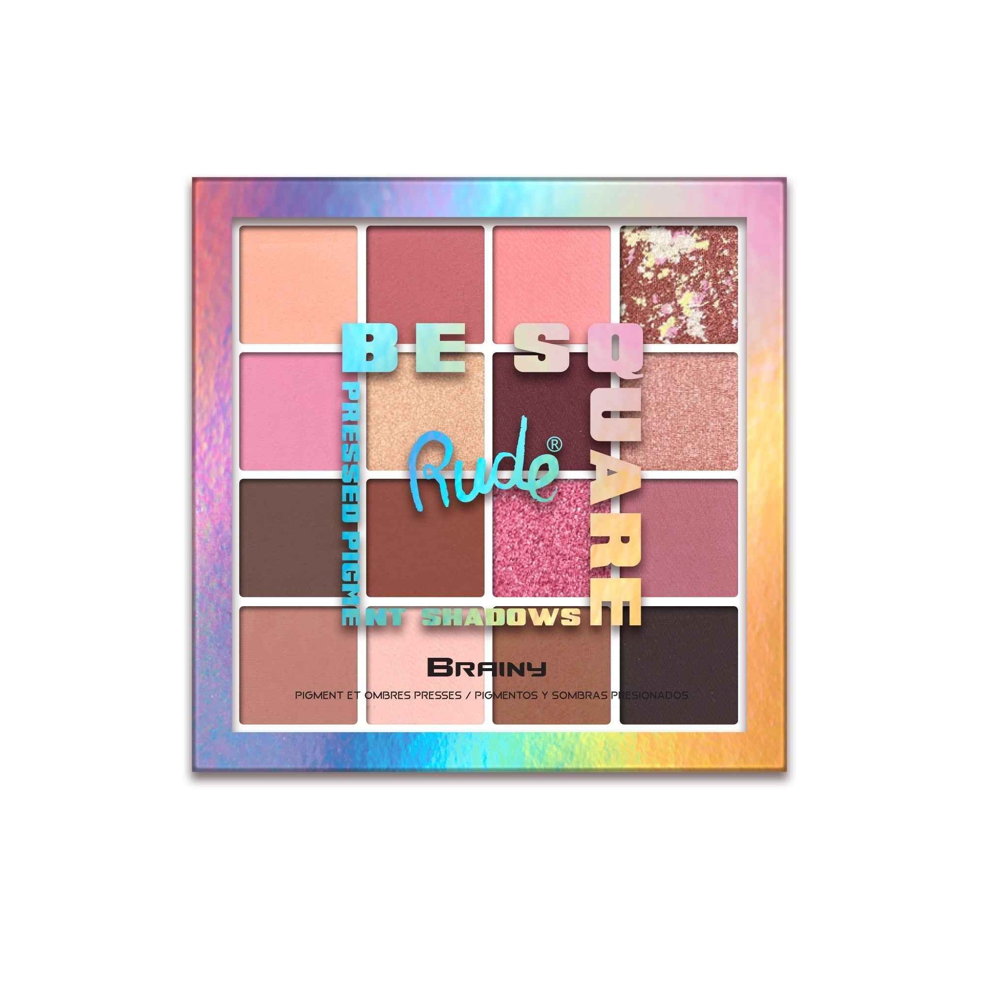 RUDE Be Square Pressed Pigments & Shadows - Brainy - Brainy