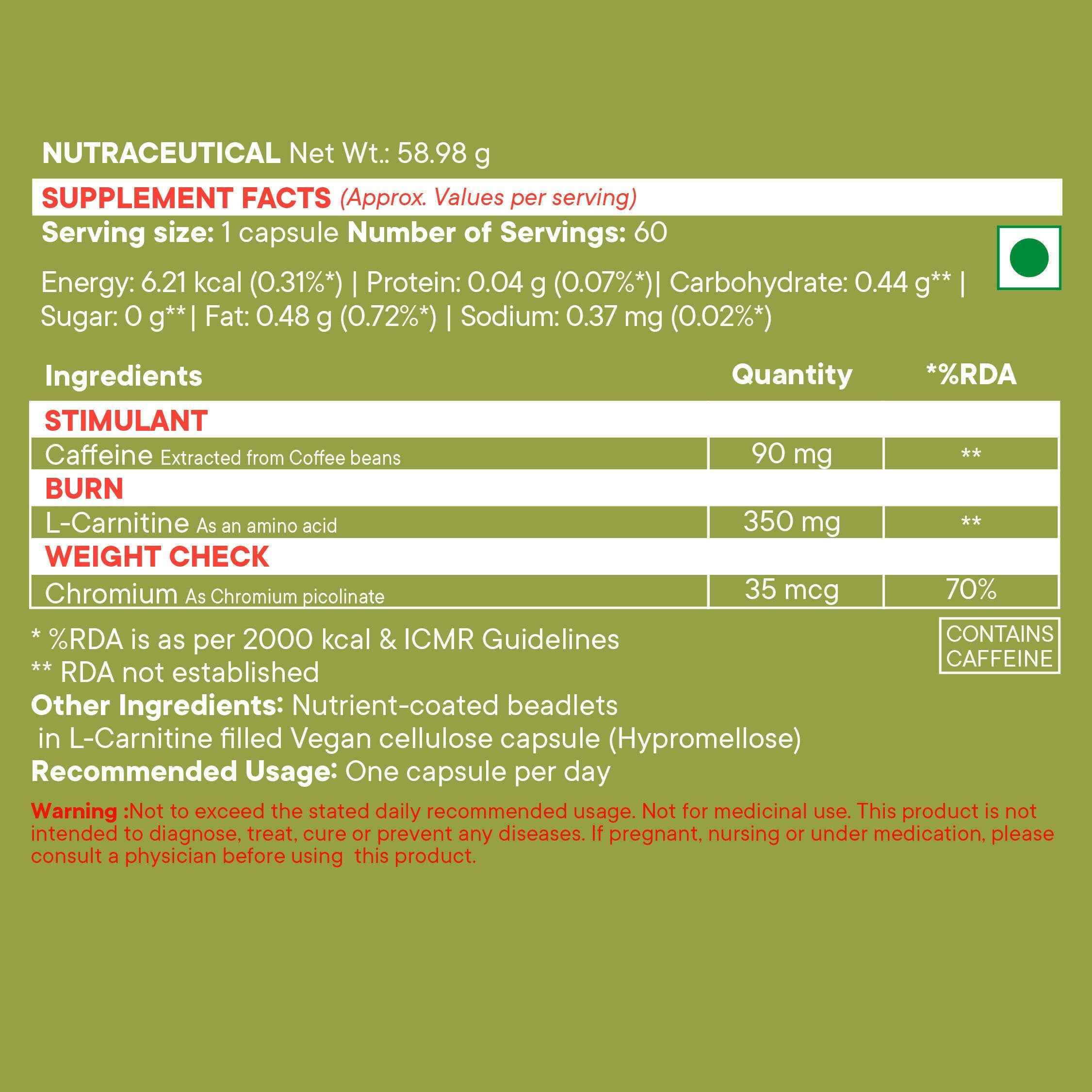 Wellbeing Nutrition Slow | Burn Capsules