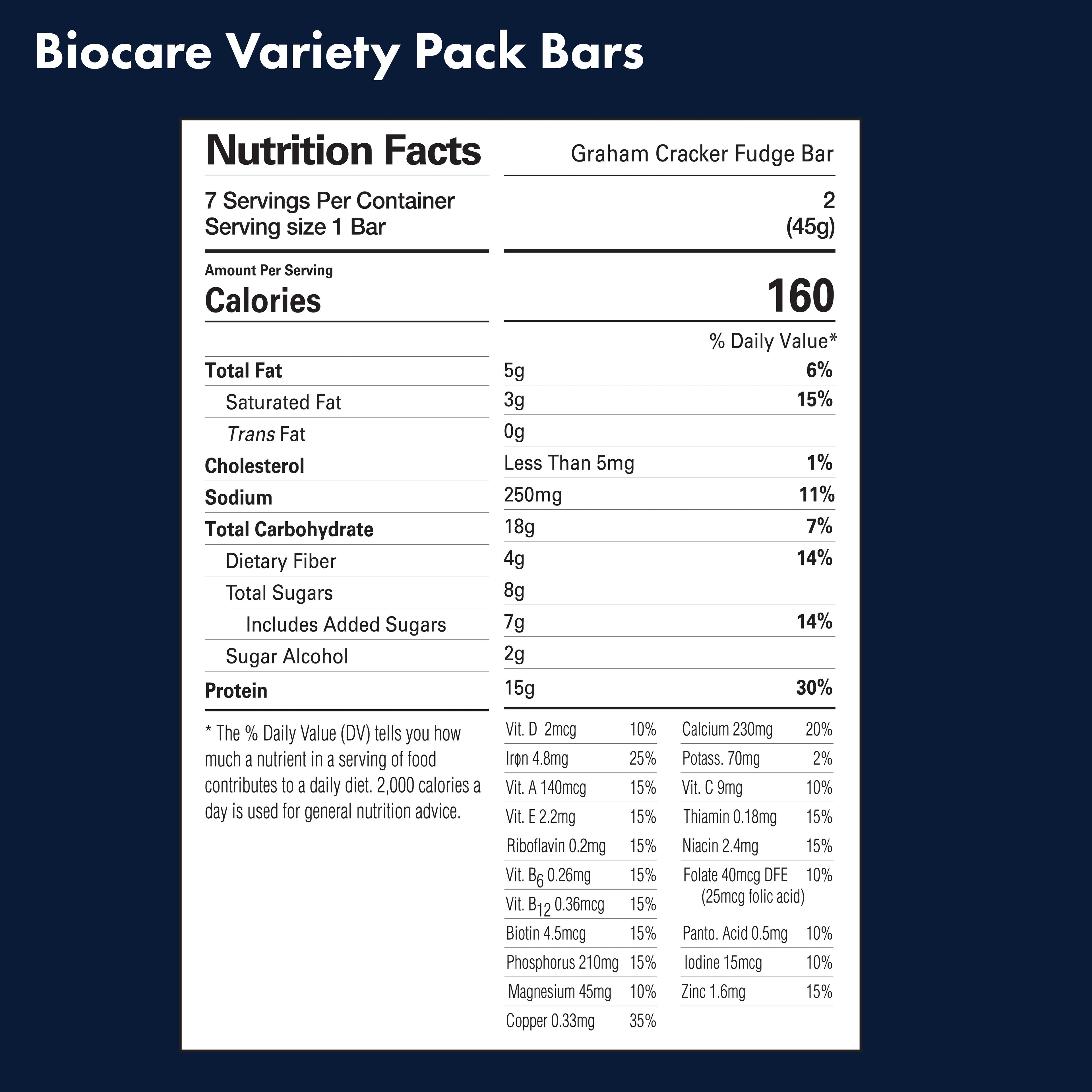15G Protein Bars Variety Pack (7-Count) by Biocare