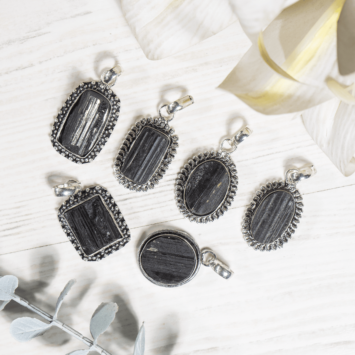 Black tourmaline Pendants – Natural Crystal Pendants Healing Gemstone Pendants