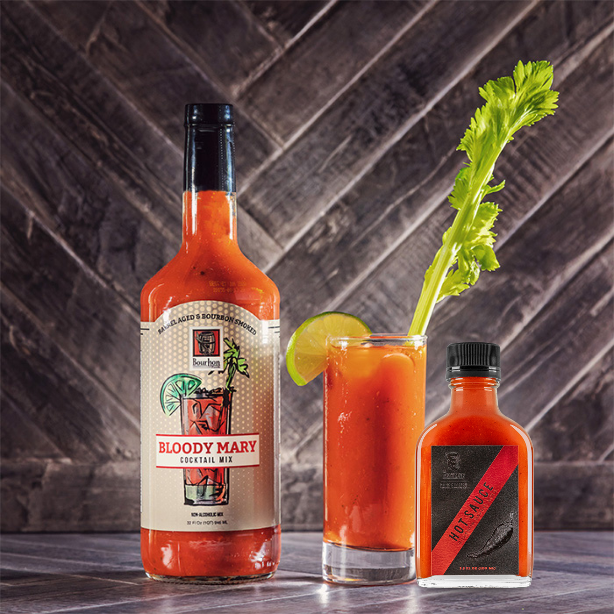 Bloody Mary Bundle: Bourbon Barrel Bloody Mary Mix & Barrel Aged Hot Sauce by Bourbon Barrel Foods