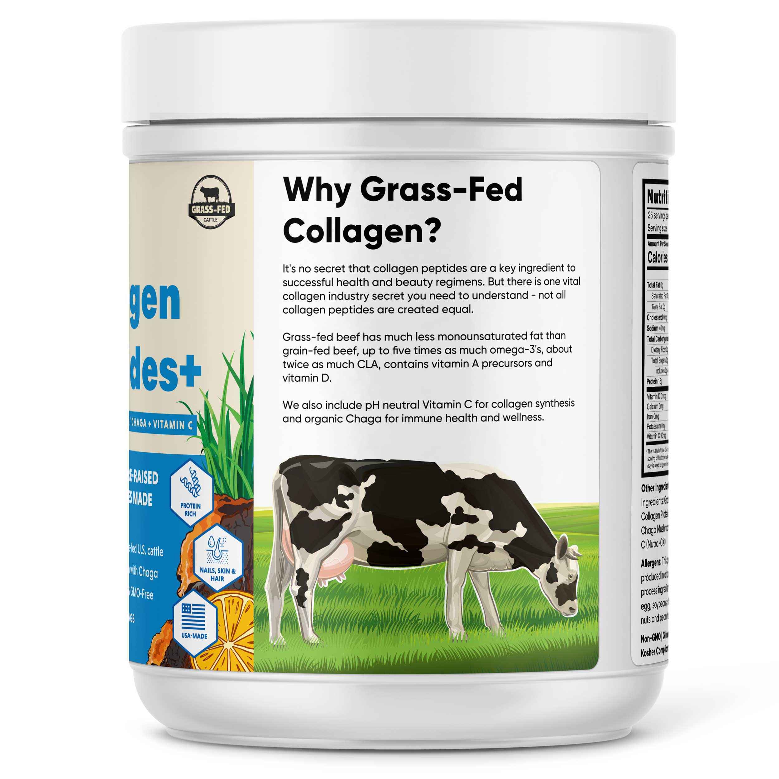 Collagen Peptides w/ Chaga & Vitamin C