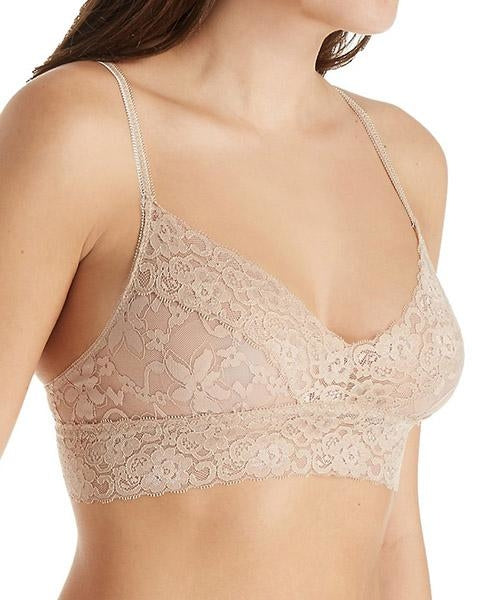 Semisheer Lace Wireless Bralette - Comfortable Unlined Lace Bra