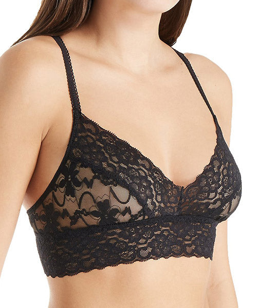 Semisheer Lace Wireless Bralette - Comfortable Unlined Lace Bra