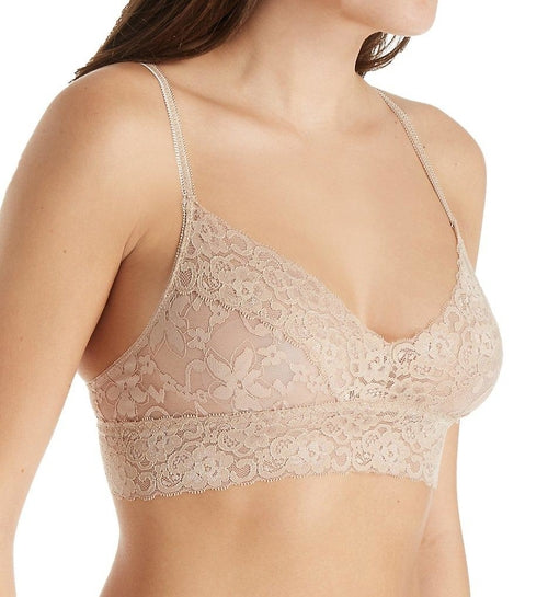 Semisheer Lace Wireless Bralette - Comfortable Unlined Lace Bra
