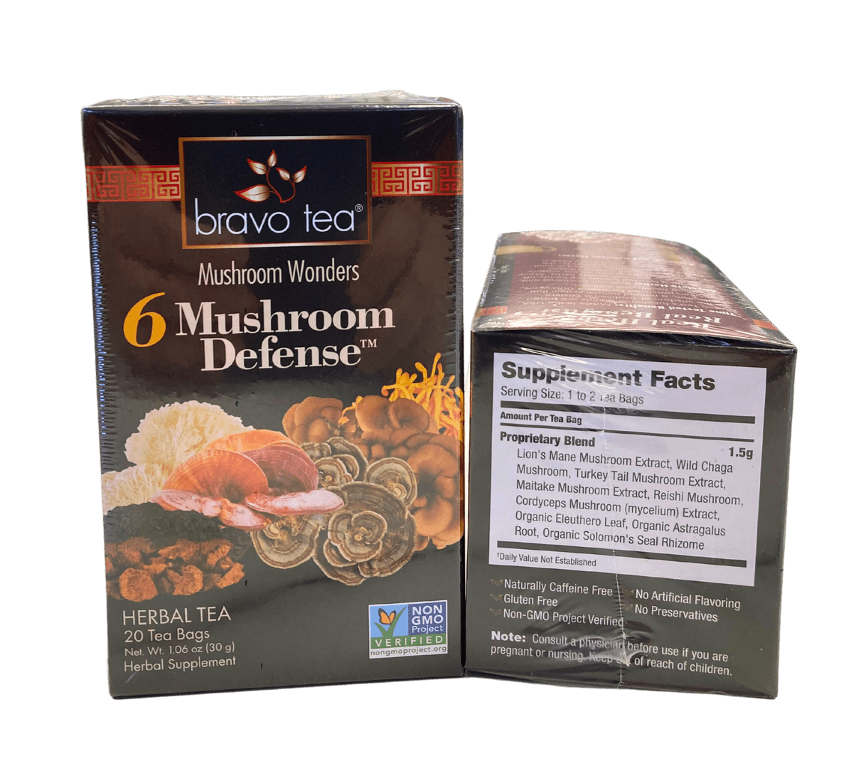 Herbal Tea, Bravo, Mushroom Wonders by Country Life Natural Foods
