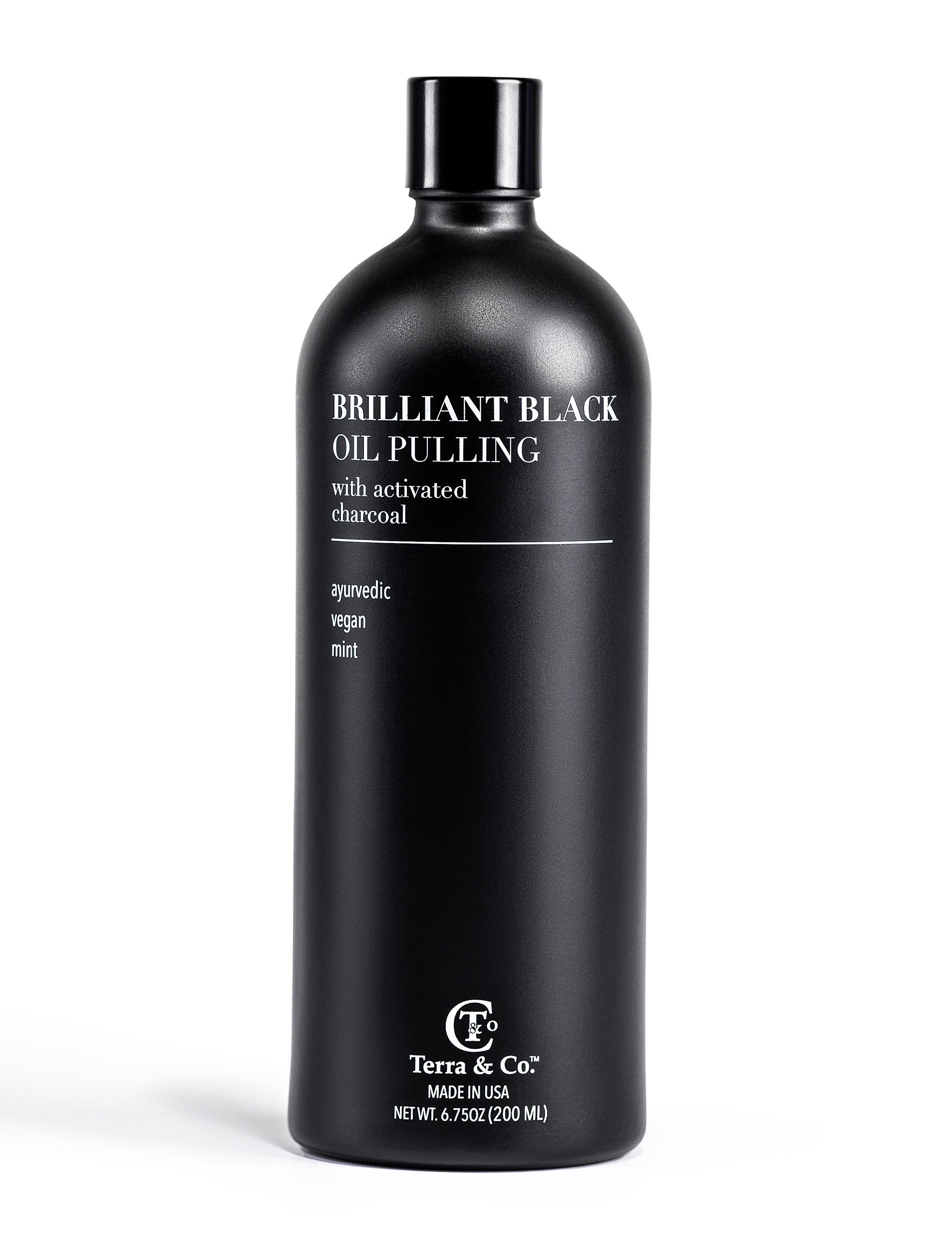 Brilliant Black® Oil Pulling – Ayurvedic Mouthwash for Teeth Whitening, Detox & Gum Health by Terra & Co.