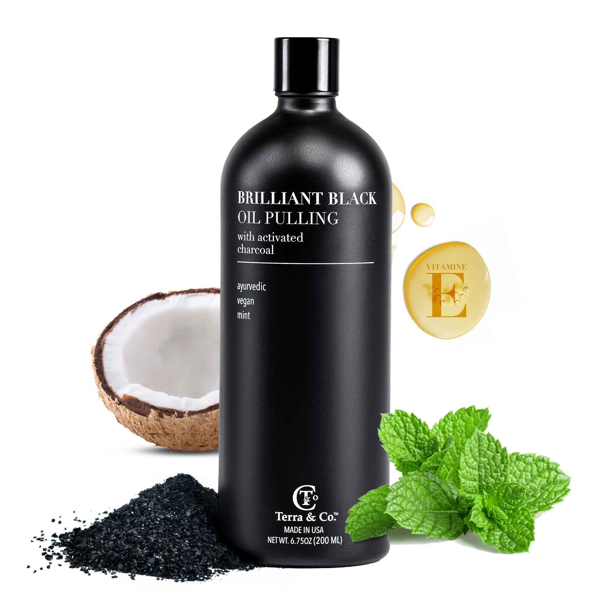 Brilliant Black® Oil Pulling – Ayurvedic Mouthwash for Teeth Whitening, Detox & Gum Health