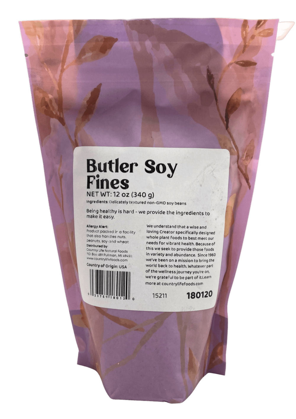 Soy Fines, Non-GMO, Butler by Country Life Natural Foods