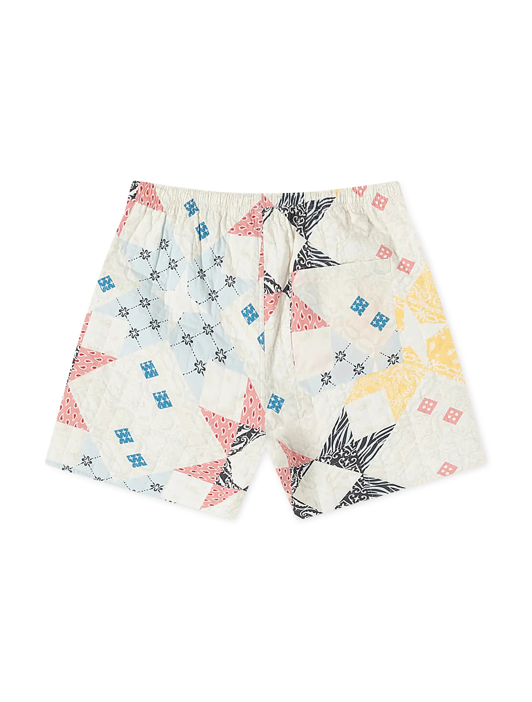 BLDG4 Quilted Deca Shorts - Whisper White by Denim Exchange