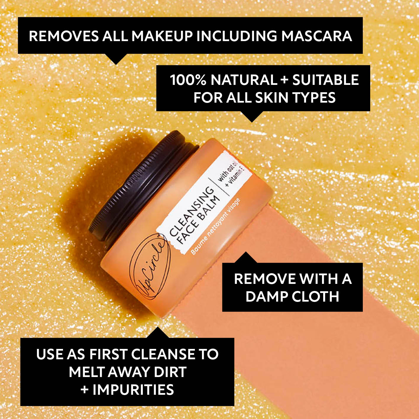 Cleansing Face Balm with Oat Oil + Vitamin E by UpCircle