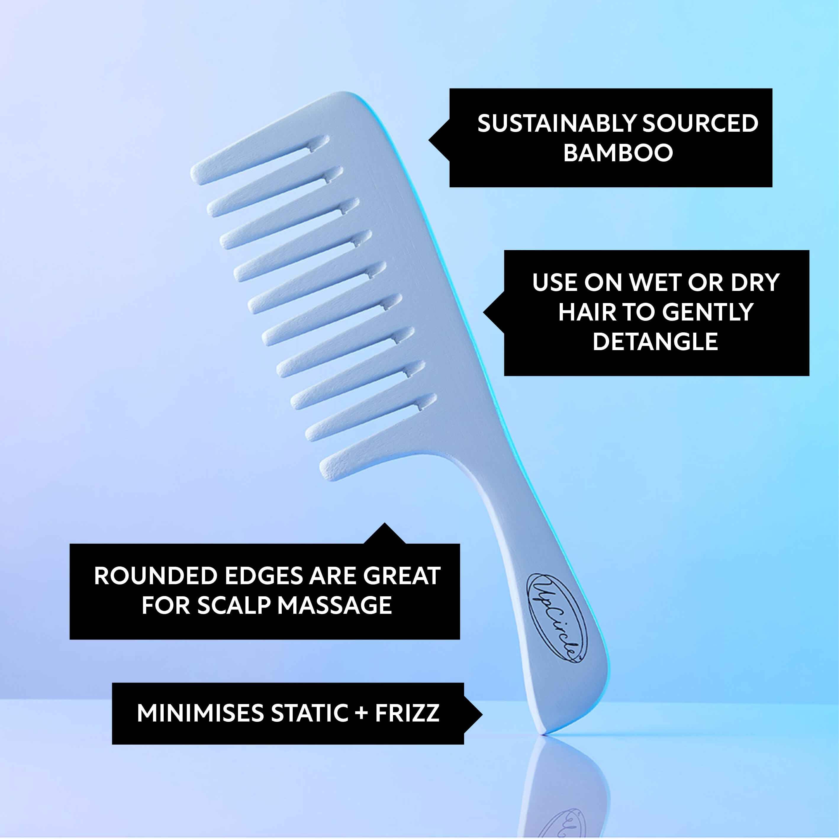 Bamboo Wide Tooth Comb
