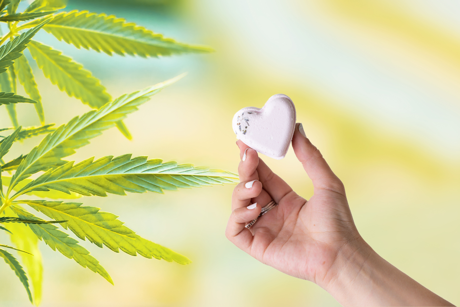 CBD - 5 Hearts Shaped Shower Steamers/ fizzies with CBD - in a Gift Box - Can be personalized. (THC free)