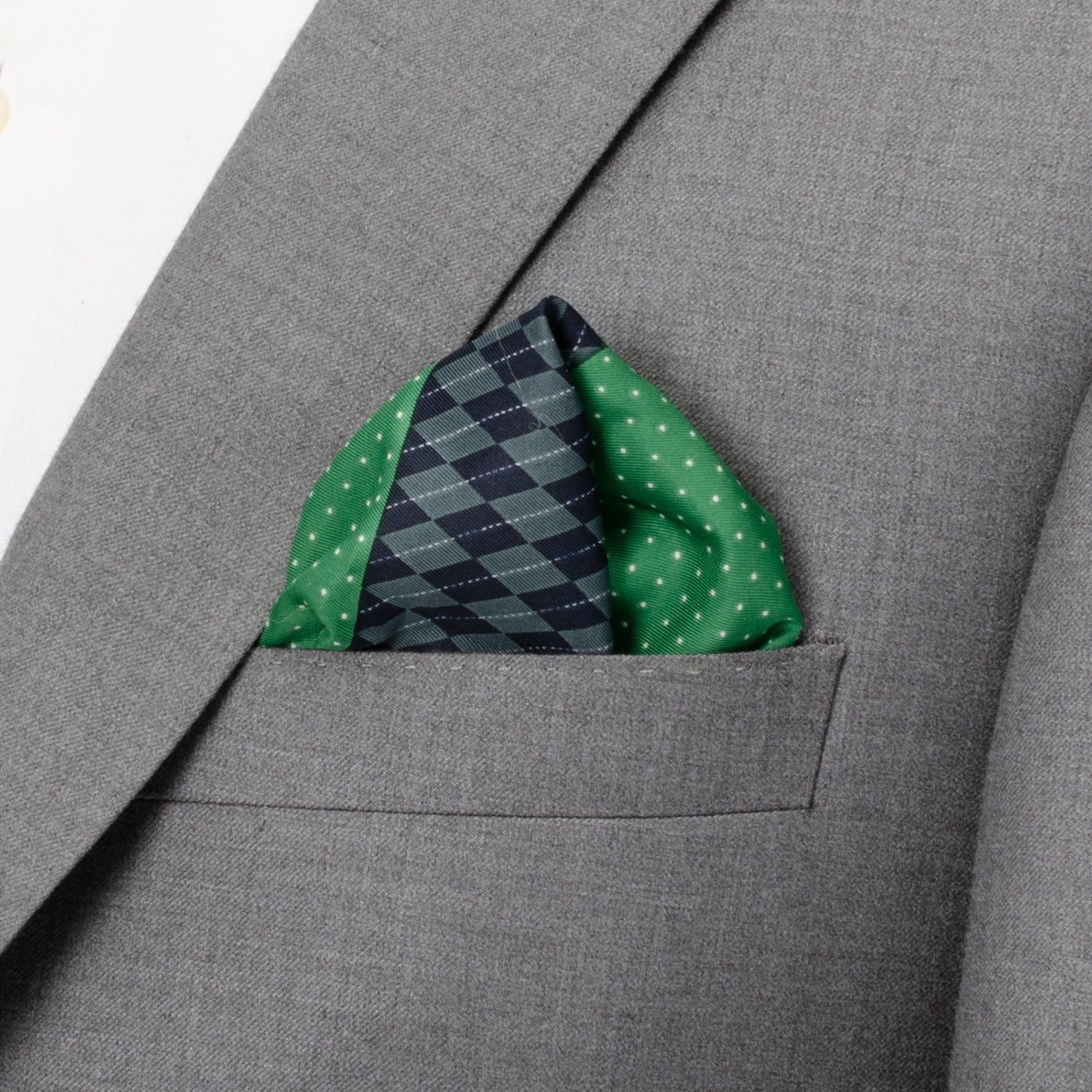 Argyle Dot Multi Pocket Square by Cufflinks.com