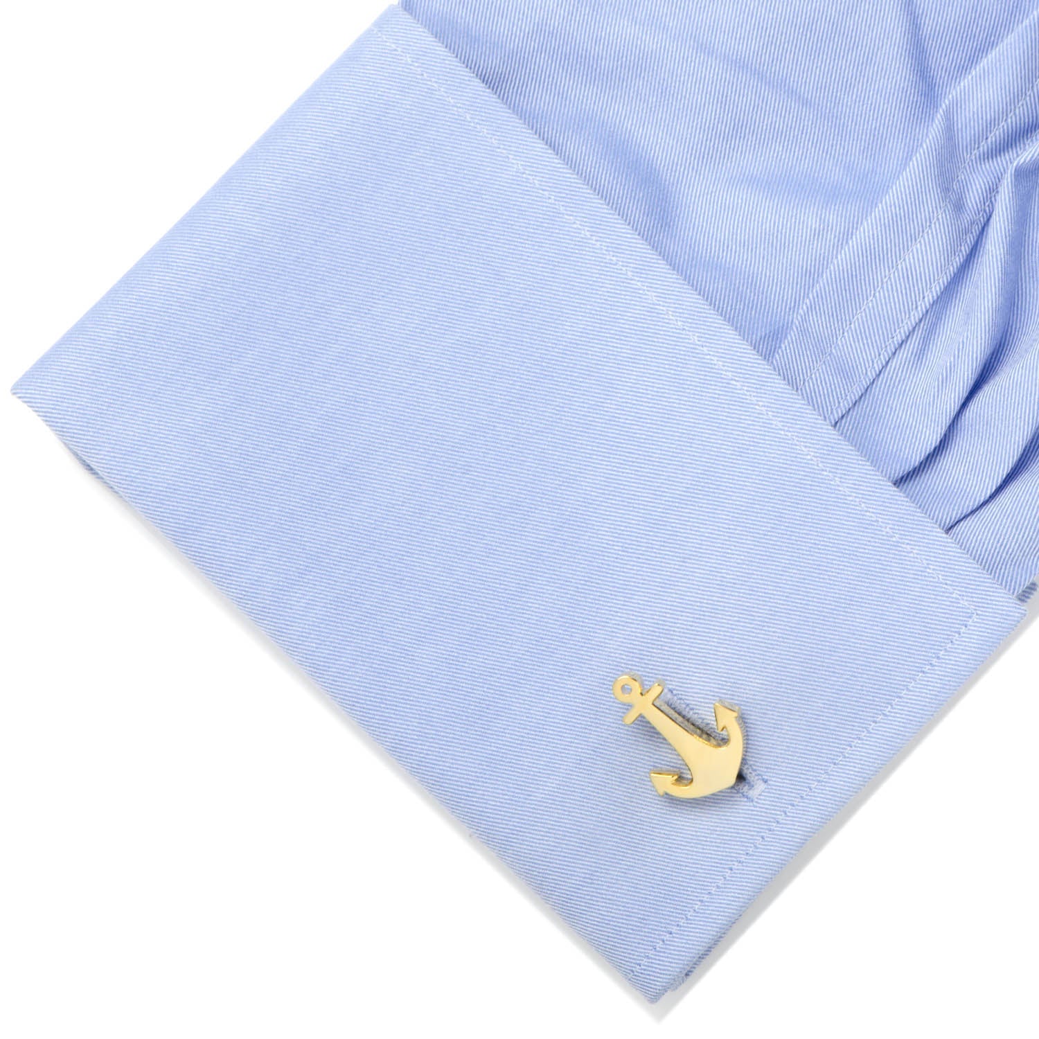 Gold Plated Anchor Cufflinks by Cufflinks.com