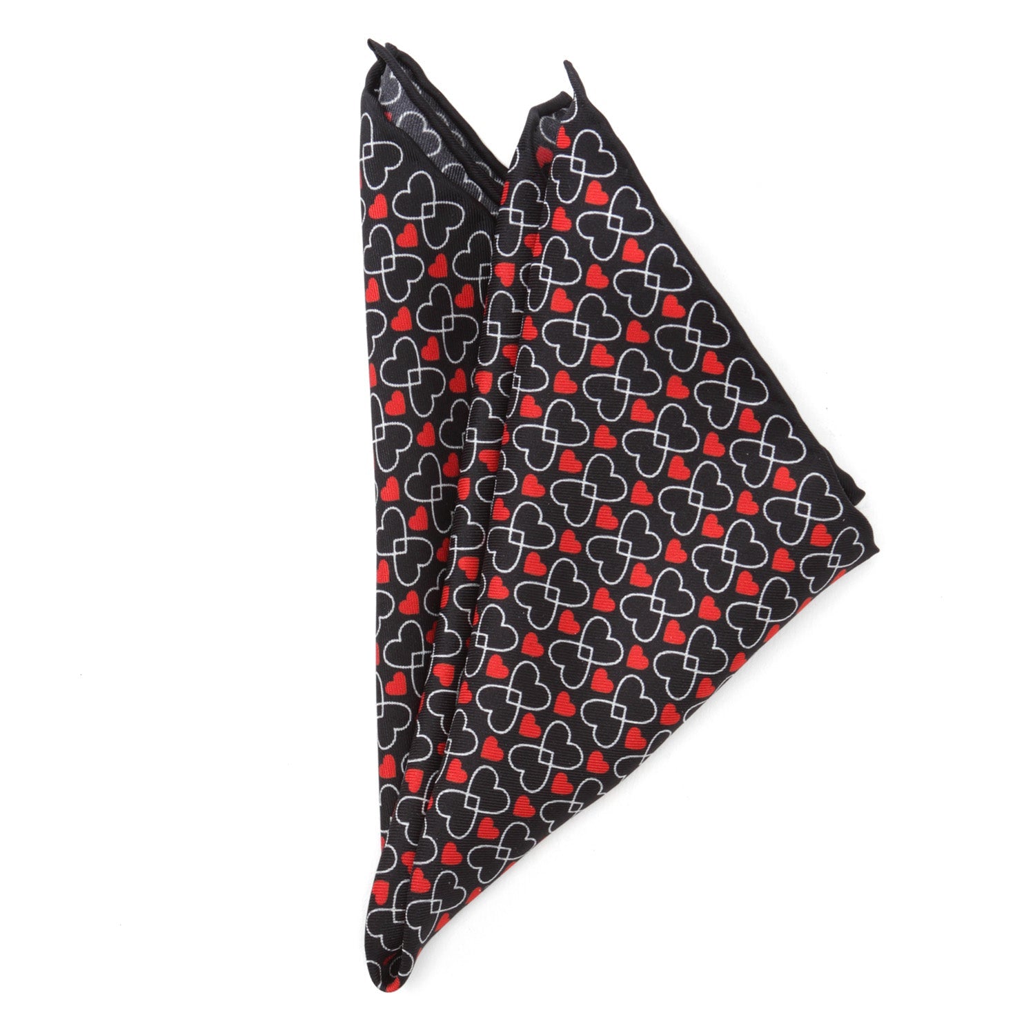 Intertwined Hearts Pocket Square by Cufflinks.com