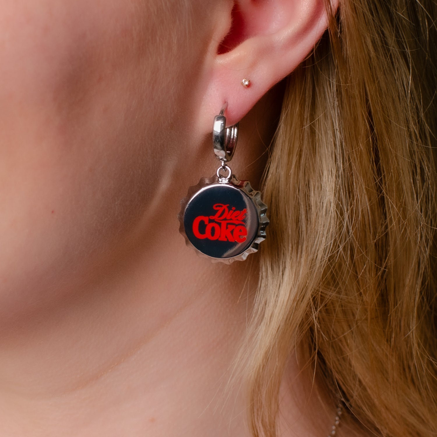 Diet Coke® Bottle Cap Earrings DestGlow