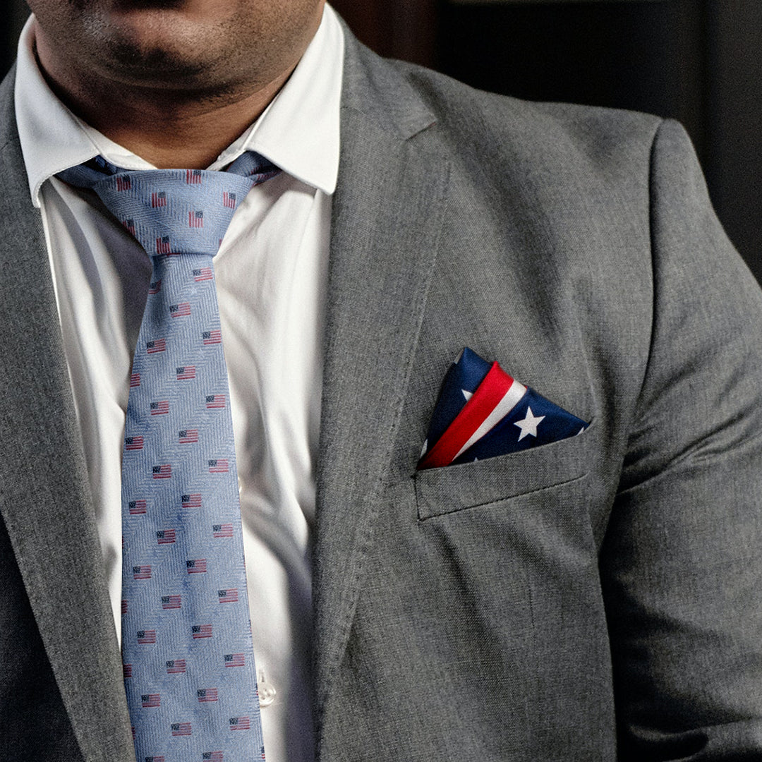 Stars and Stripes Pocket Square DestGlow