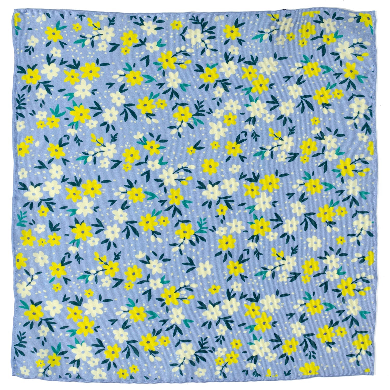 Floral Blue Pocket Square by Cufflinks.com