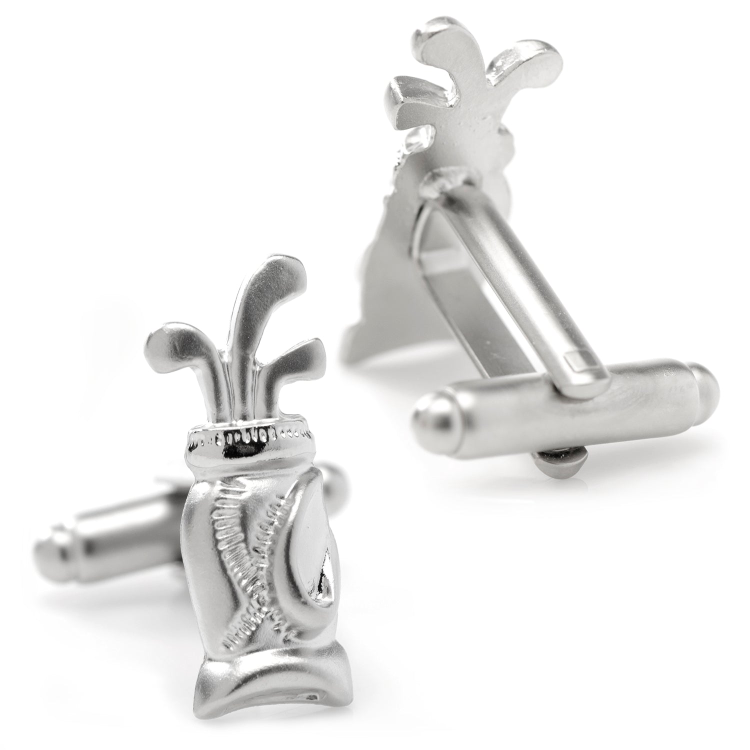 Plated Golf Bag Cufflinks by Cufflinks.com