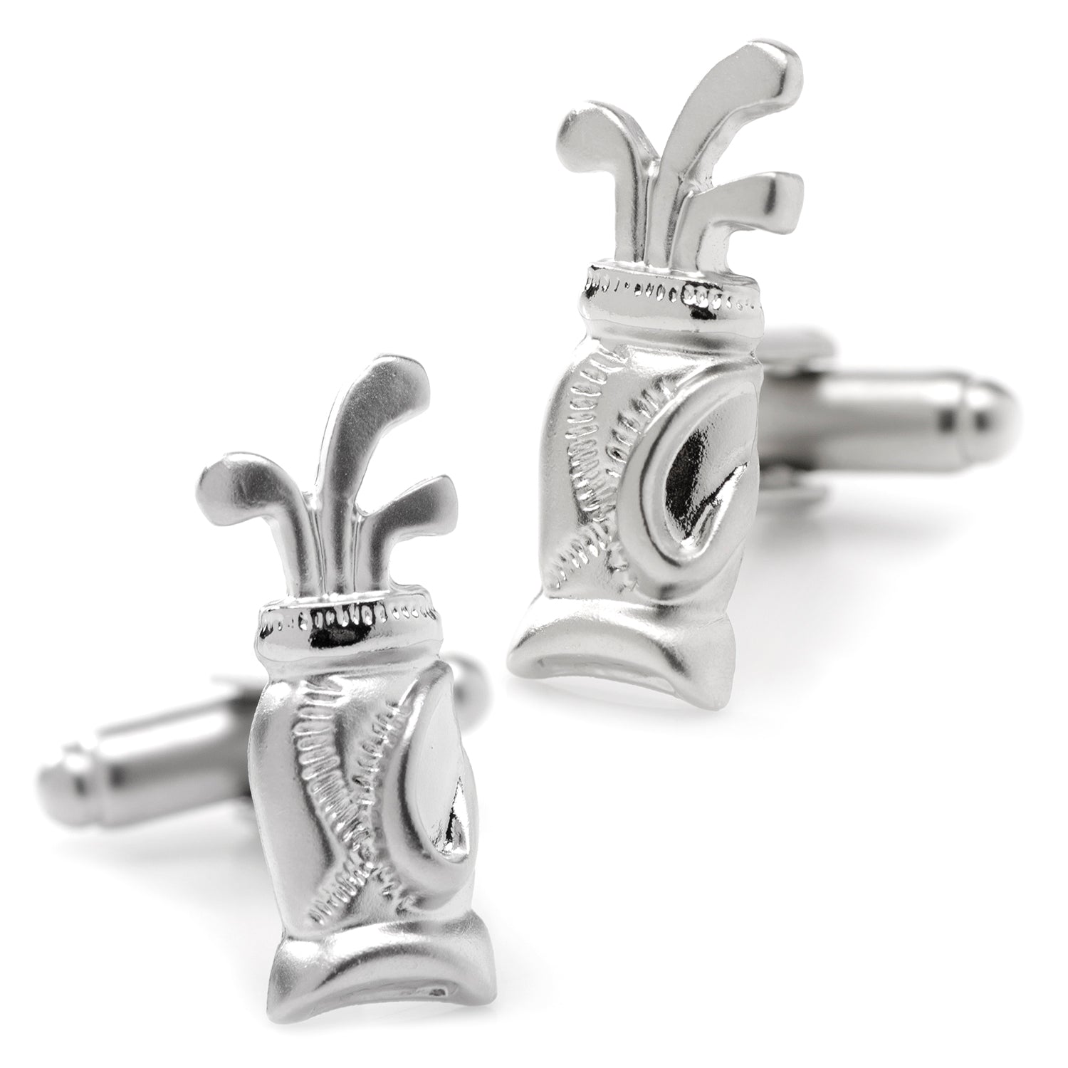 Plated Golf Bag Cufflinks by Cufflinks.com